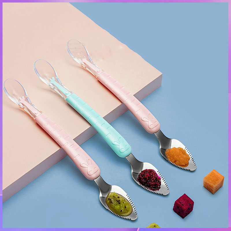 Baby Food Apple - Cuillère grattoir à Double tête pour