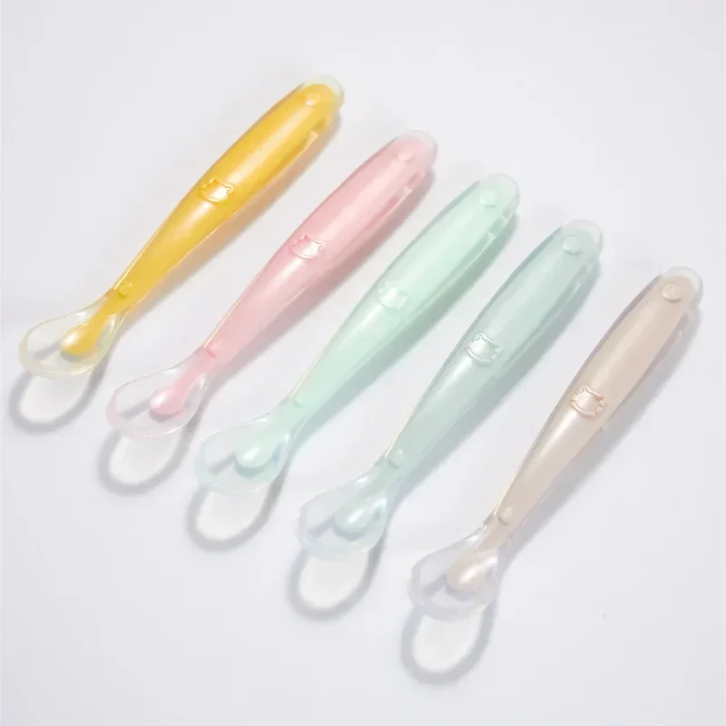 Baby Food Guide - Cuillère en Silicone souple pour bébé,