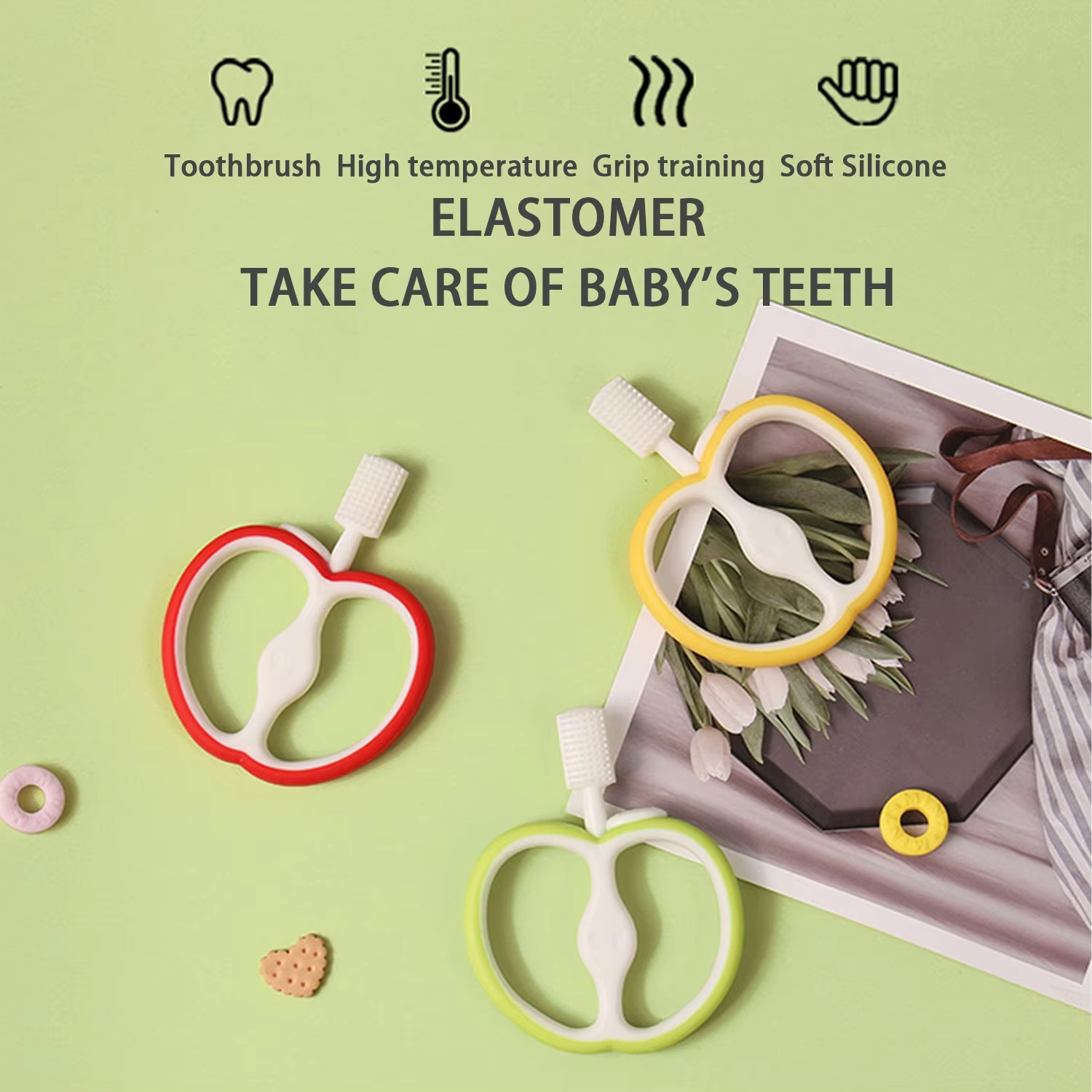 Jouet de dentition en silicone - Baby Food Apple avis et prix