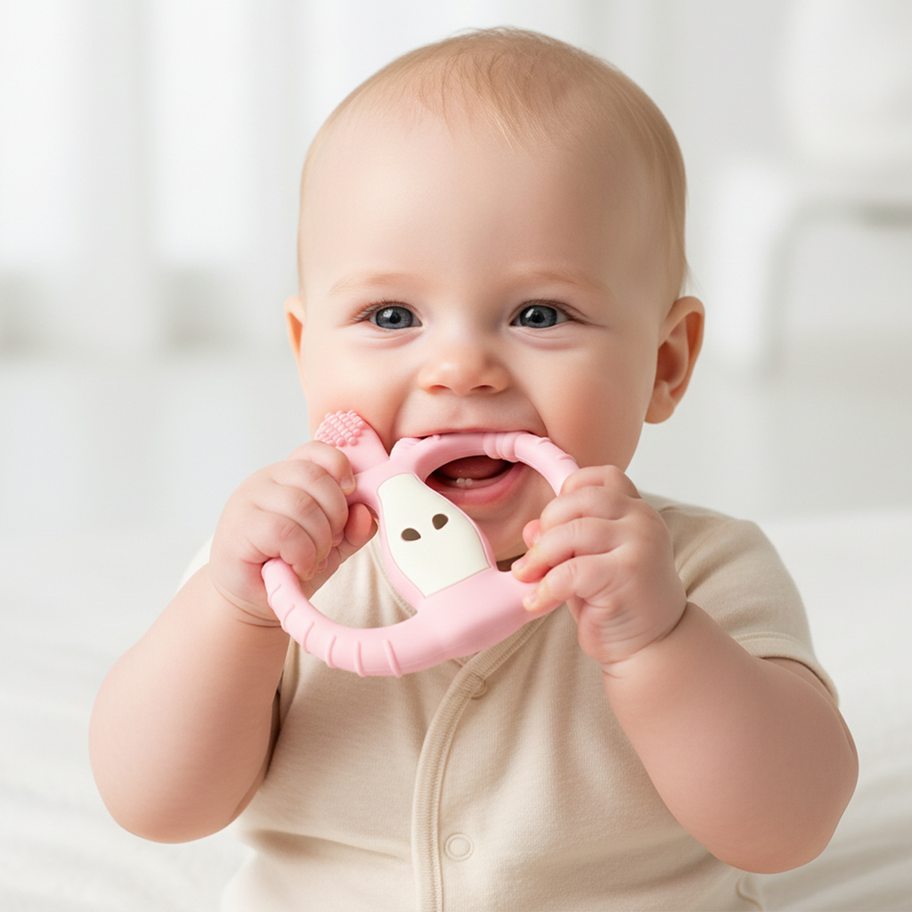 Jouet de dentition vibrant en  - Baby Food Apple avis et prix