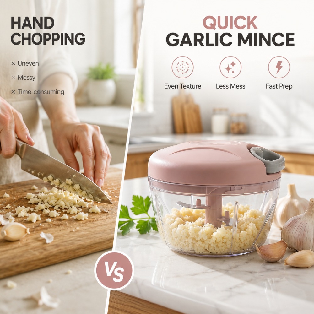 Hachoir à ail manuel à cordon, - Baby Kitchen Food avis et prix